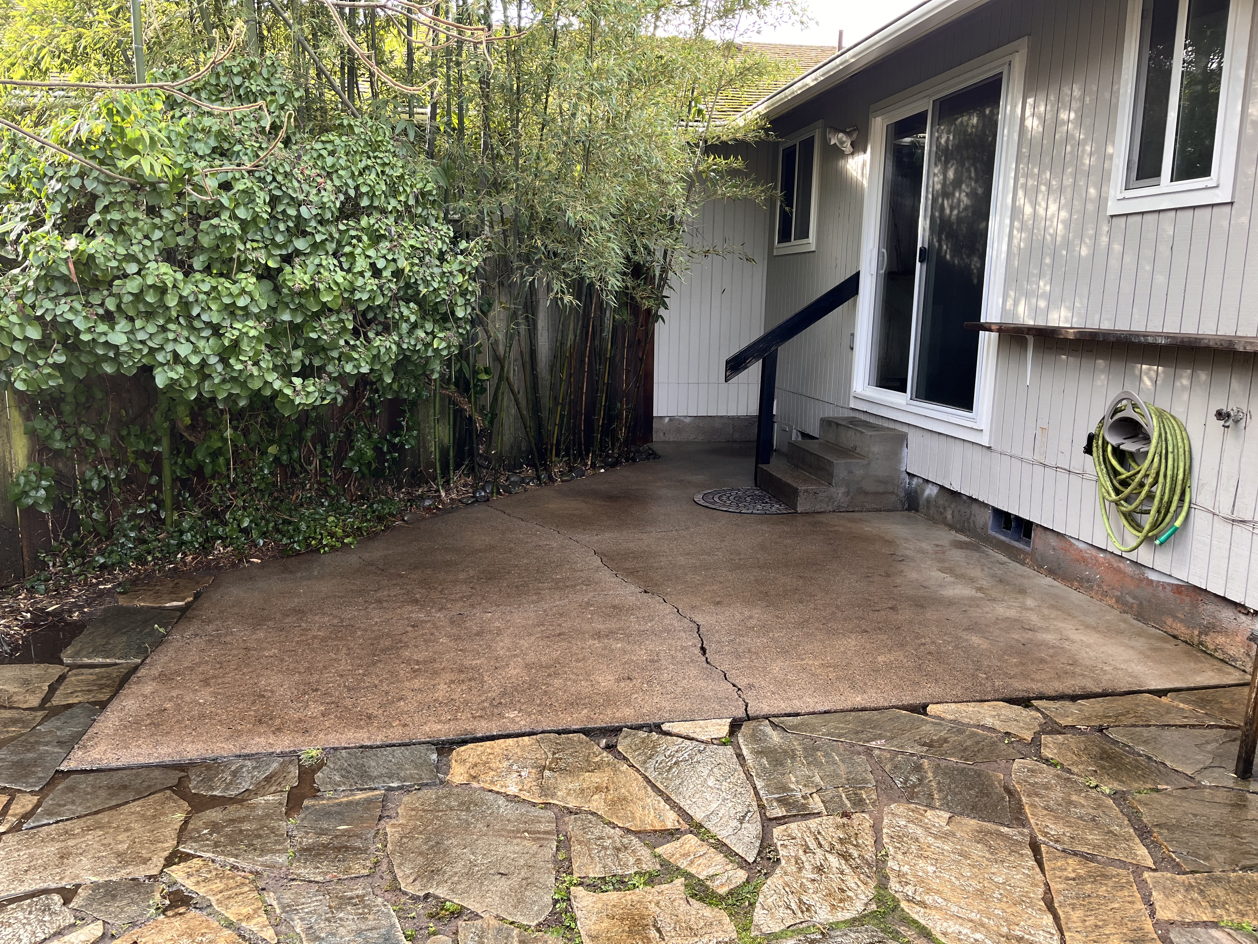 After pressure washing