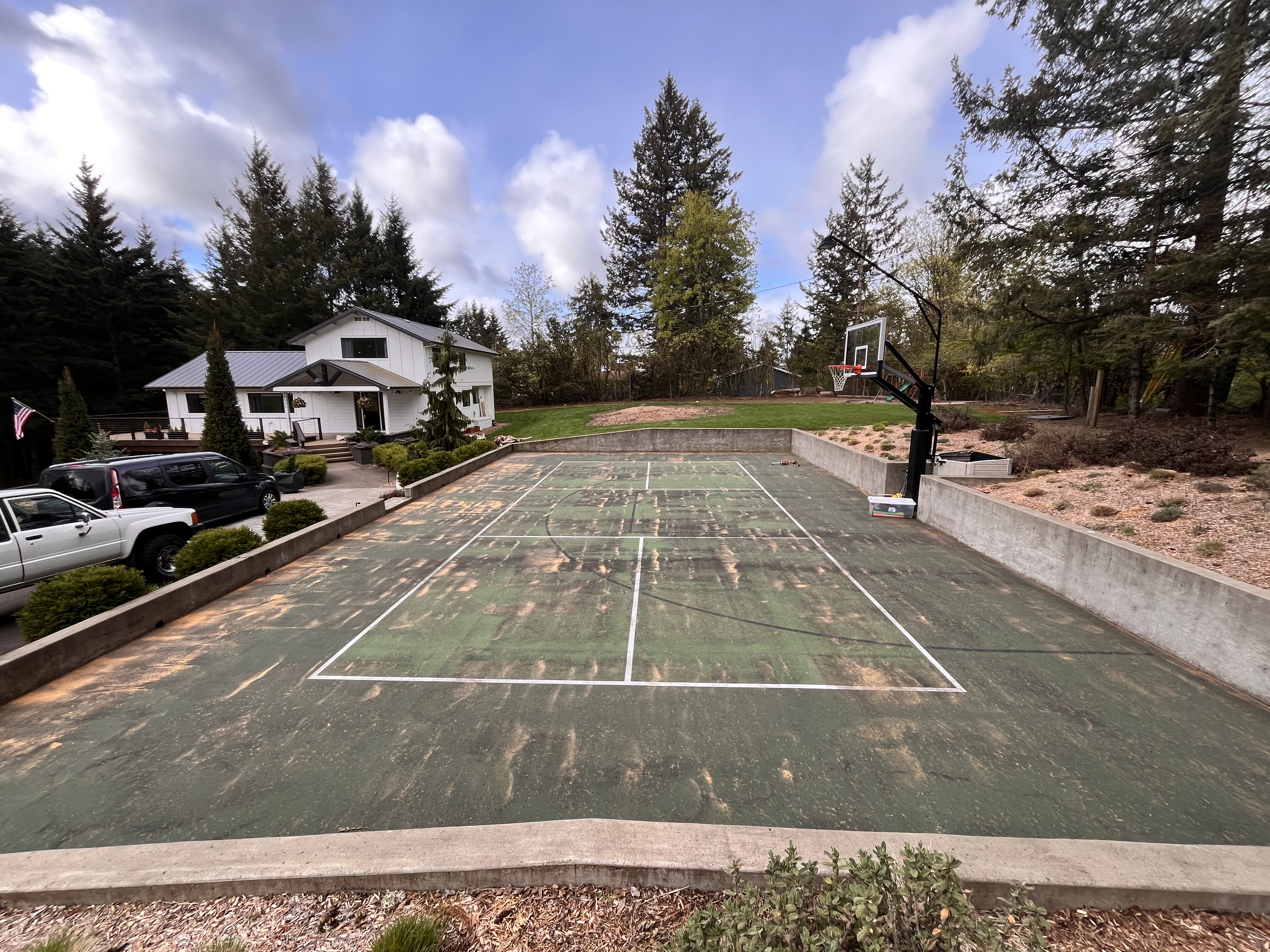 Before pressure washing