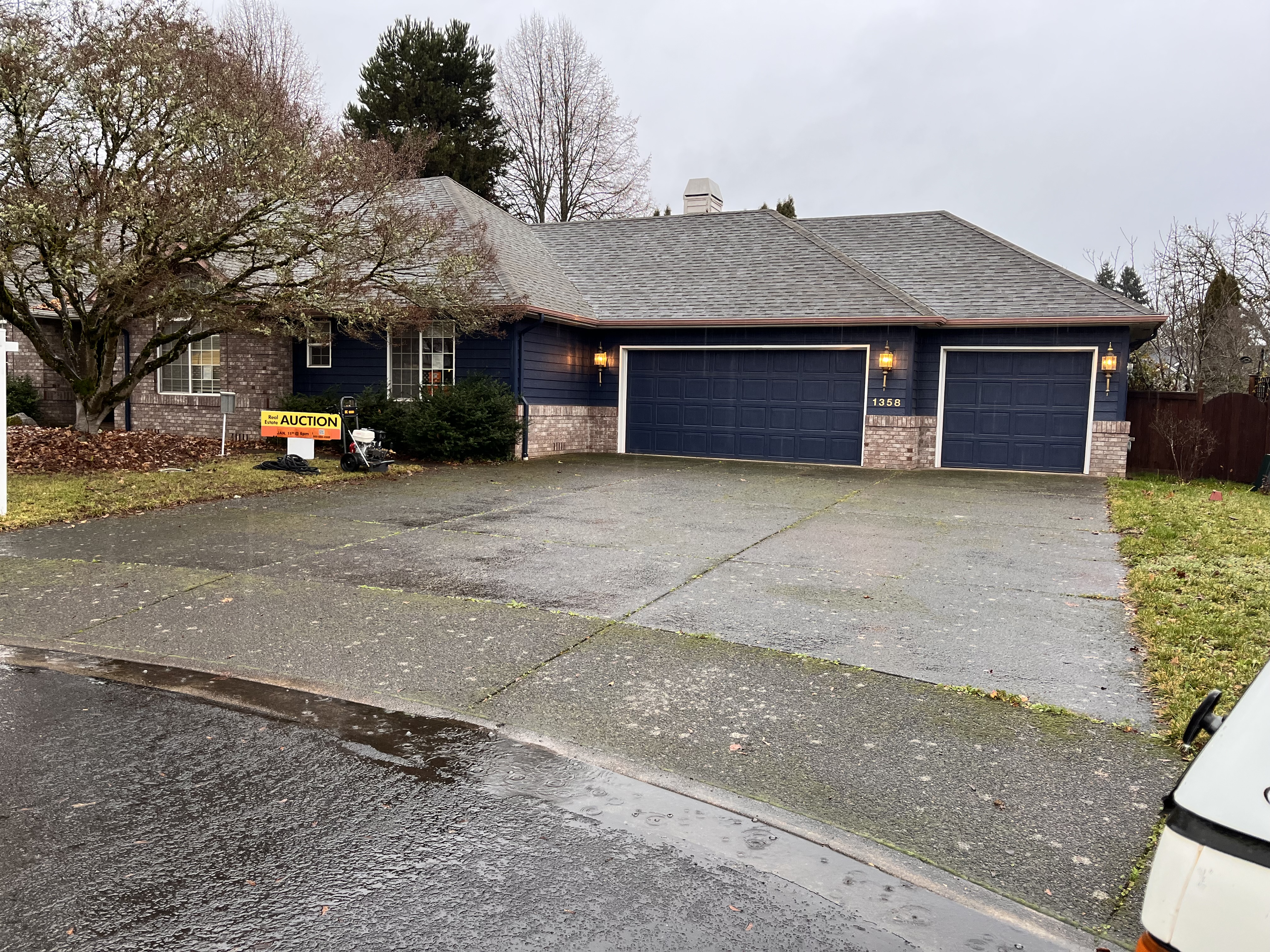 Driveway before cleaning