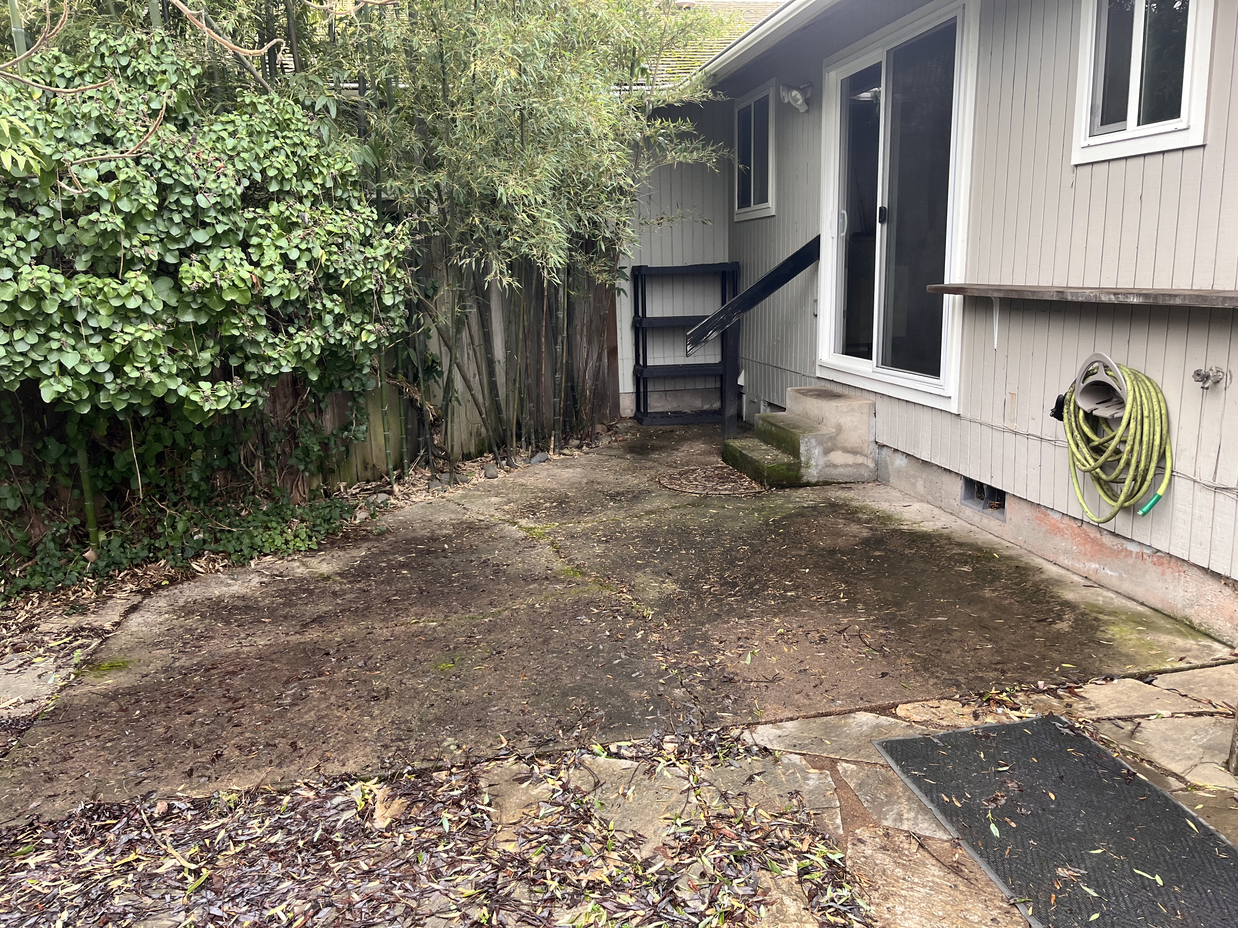 Concrete before cleaning